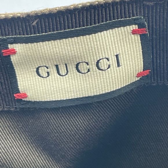 Gucci Hat Baseball Cap Leather GG Logo Blawan Men's Size XL - Picture 7 of 12